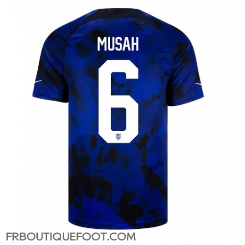 Maillot de foot États-Unis Yunus Musah #6 Extérieur vêtements Monde 2022 Manches Courtes